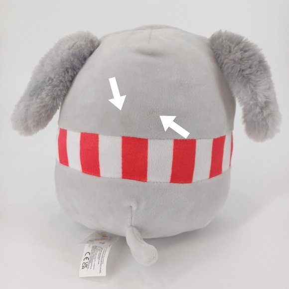 Squishmallow Holiday Ivy The Gray Dog 7.5” With Scarf Kellytoy 2022 Plush Christ - Picture 7 of 12